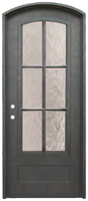 Classic single arched iron door